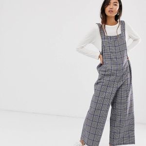 Plaid Overalls NWT